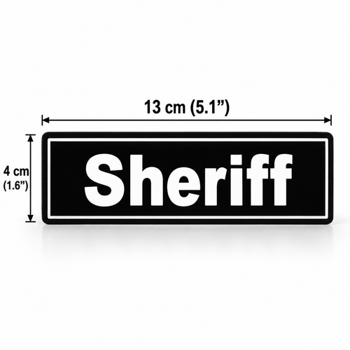 SHERIFF printed K9 patch 13 x 4 cm with hook and loop back, set of 2 - K9-Industries