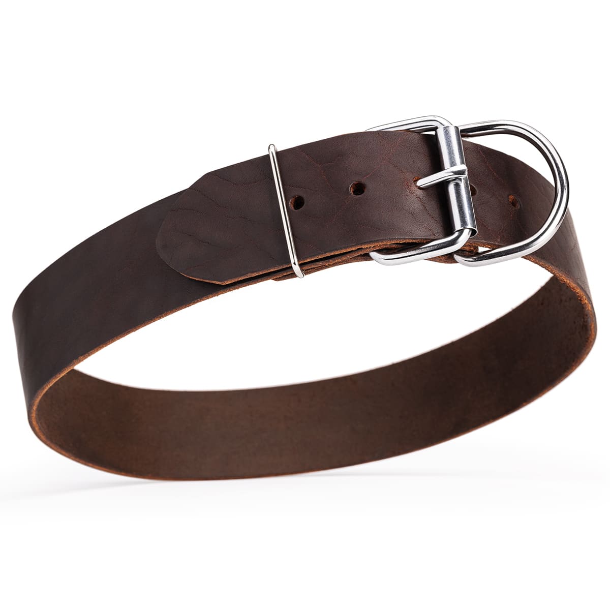 Extra Wide 2-Inch (50mm) Single-Ply Leather Dog Collar