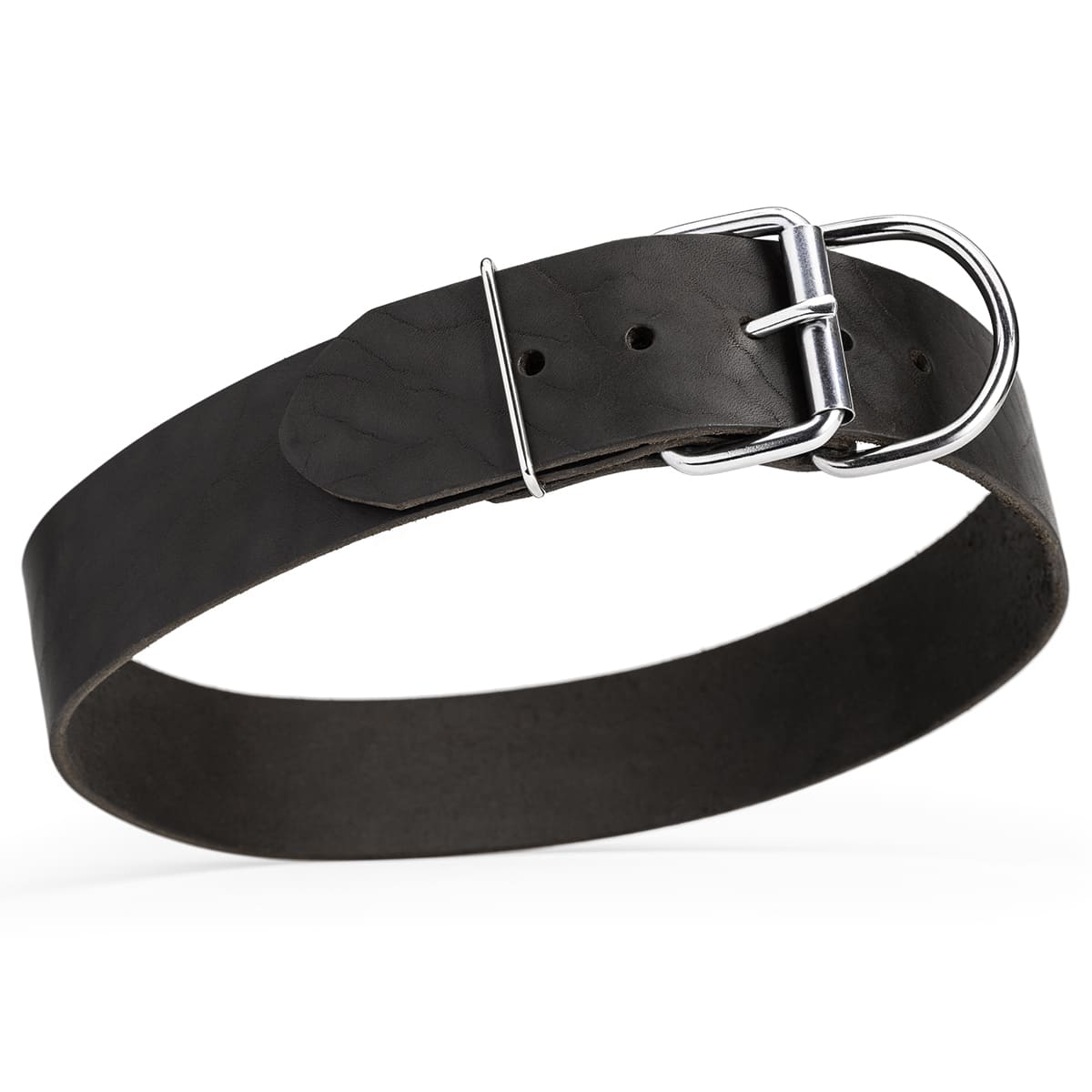 Extra Wide 2-Inch (50mm) Single-Ply Leather Dog Collar