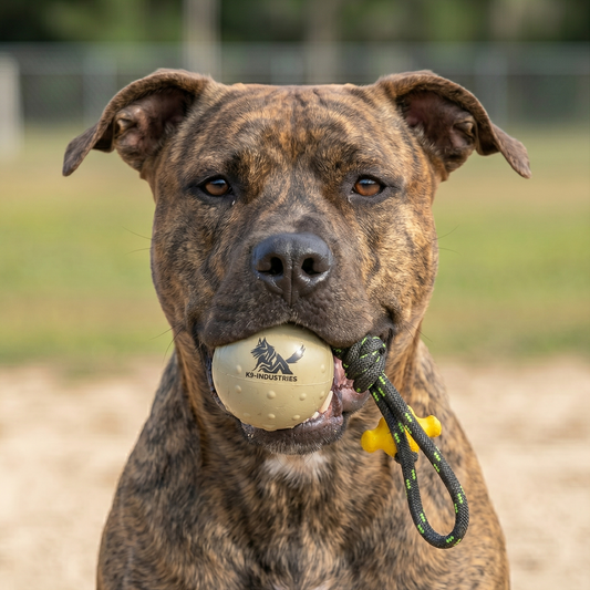 Rubber training ball for Pit Bull