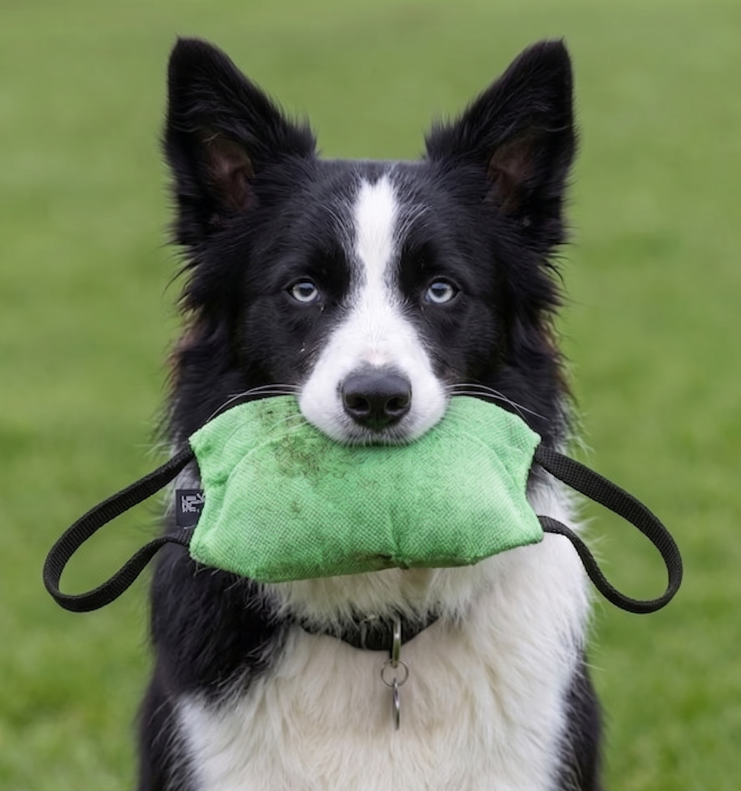 Soft bite pillow for Border Collie