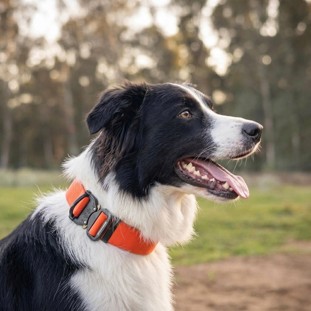 Wide PowerFlex collar for Border Collie