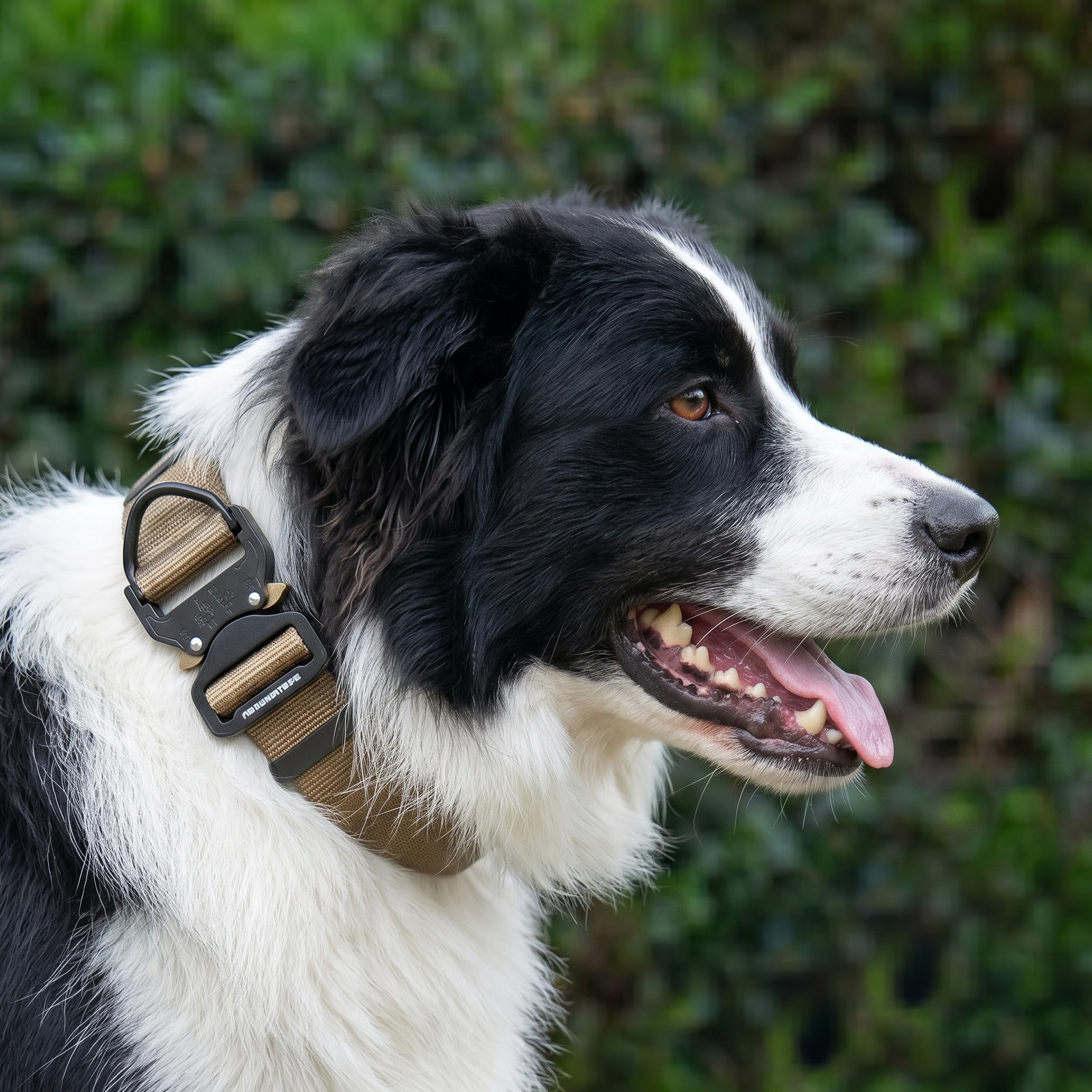 Border Collie nylon collar with metal buckle