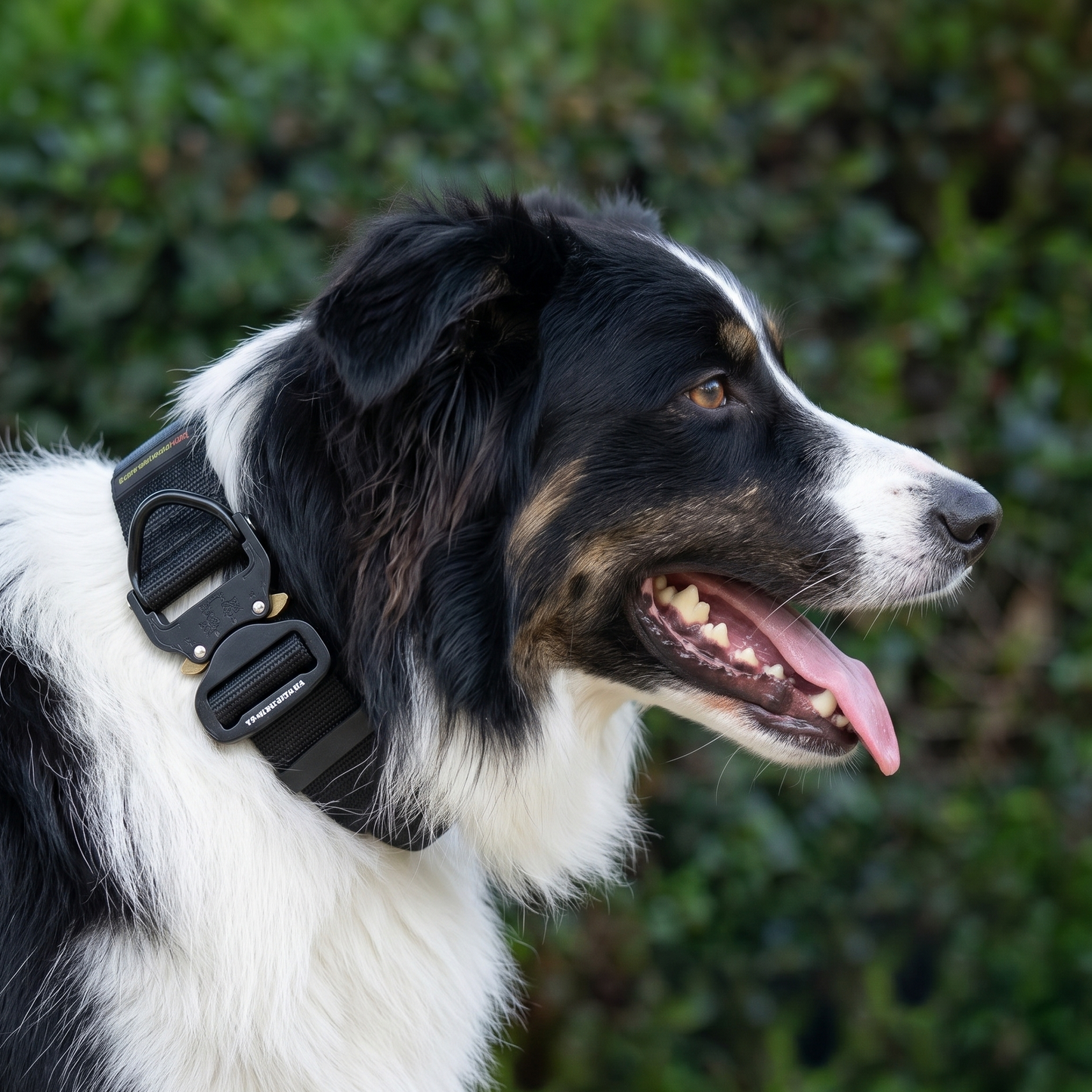 Tactical nylon collar for Border Collie