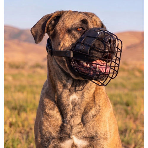 Minimalist lightweight muzzle for Cane Corso