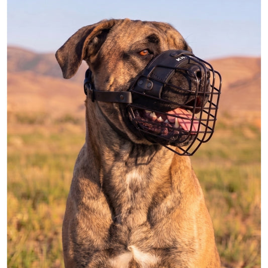 Minimalist lightweight muzzle for Cane Corso