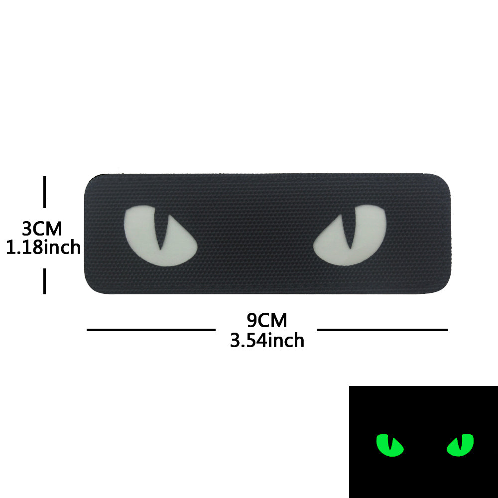 Cat eyes glow in the dark patch 9 x 3 cm