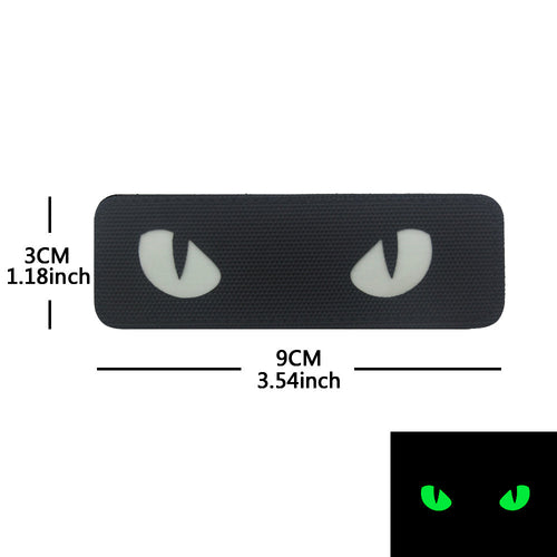 Cat eyes glow in the dark patch 9 x 3 cm