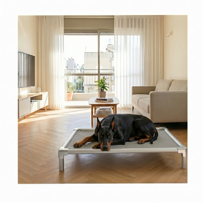 Chew-proof elevated dog bed
