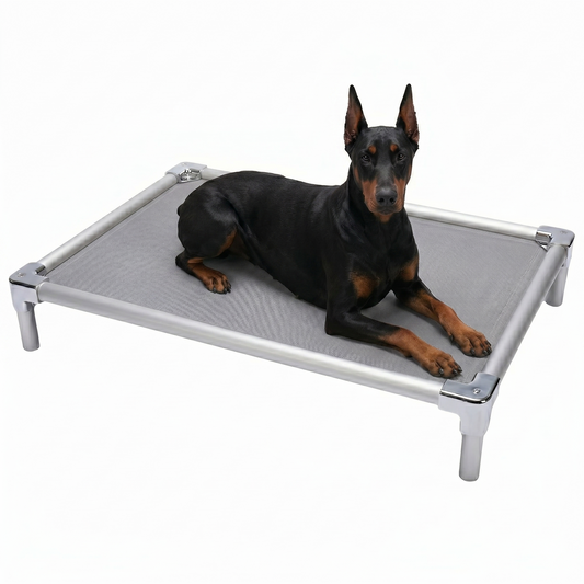 Orthopedic aluminum elevated bed for Doberman