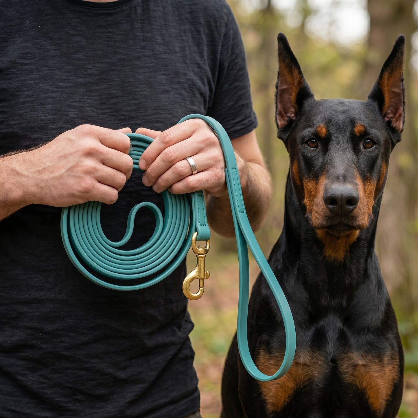 PowerFlex leash for Doberman in many colors