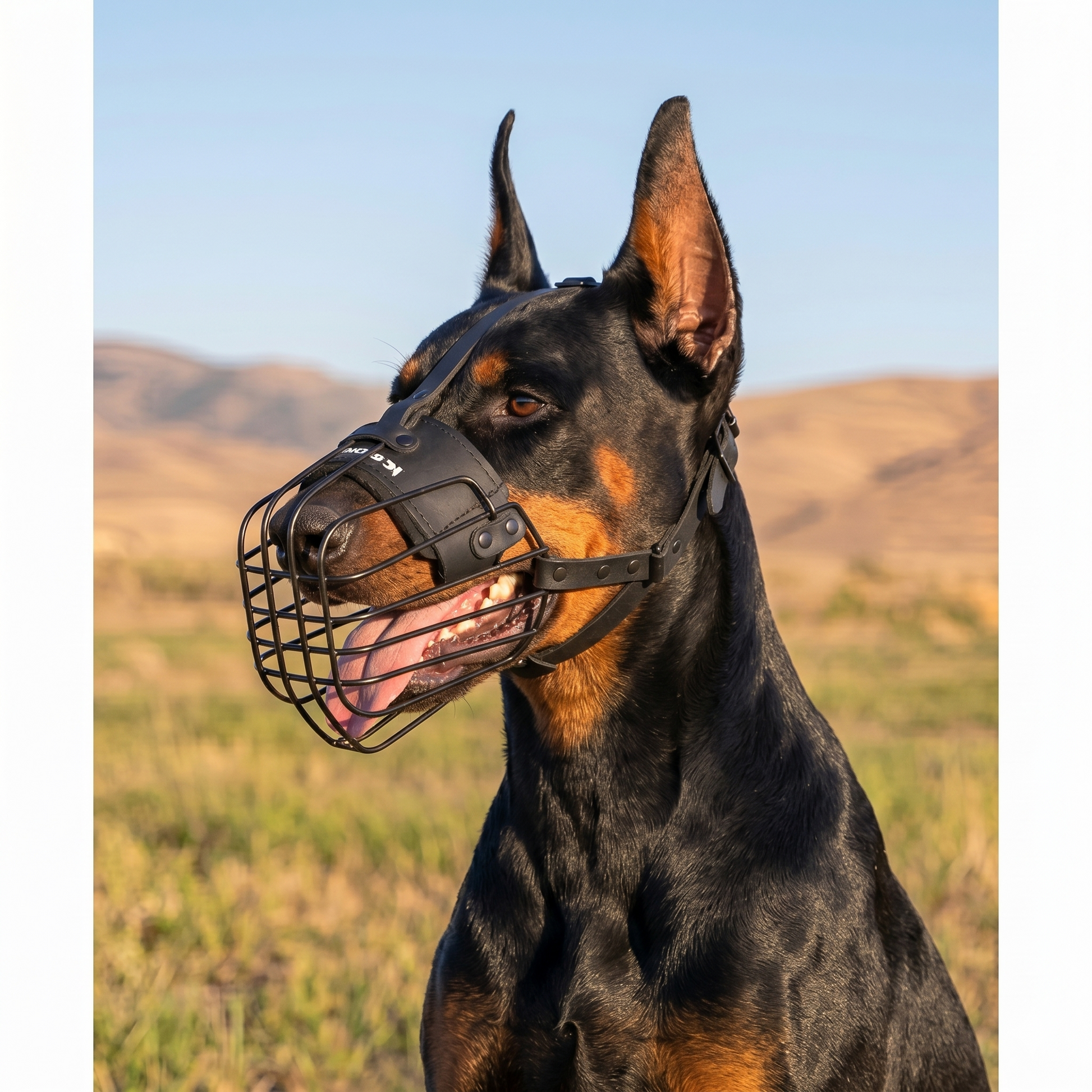 3D metal wire muzzle for Doberman