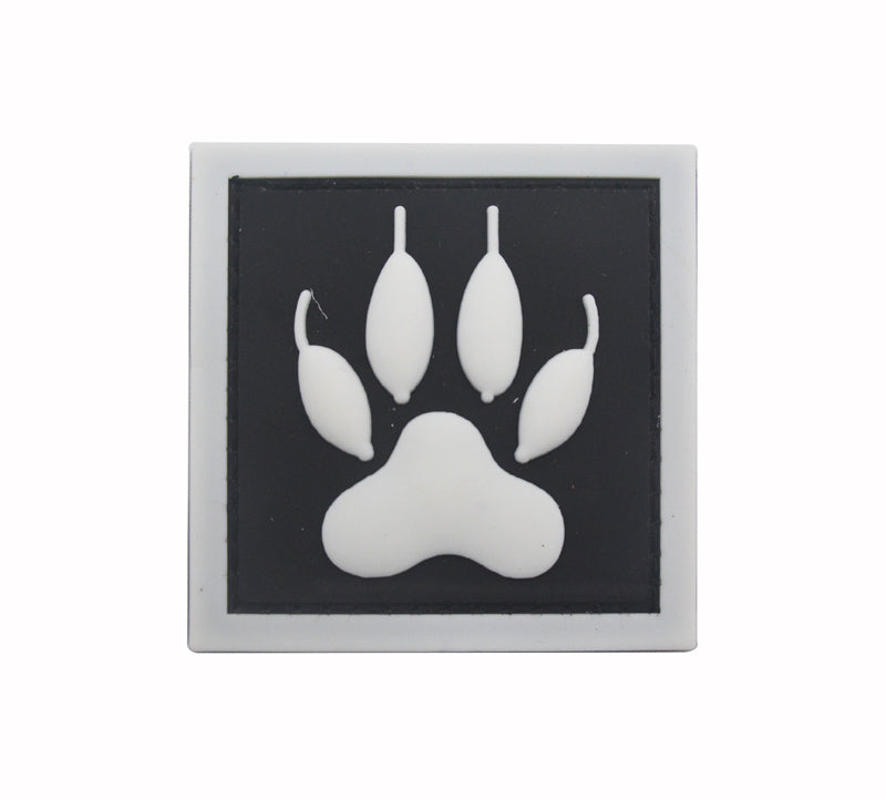 Dog paw PVC glow in the dark patch