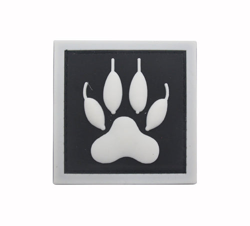 Dog paw PVC glow in the dark patch
