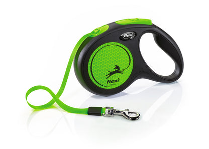 flexi New Neon Tape Retractable Dog Leash, Medium - 16 ft, Dogs up to 55 lb
