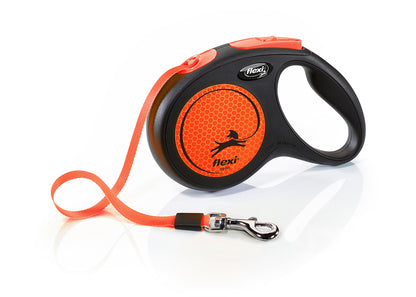 flexi New Neon Tape Retractable Dog Leash, Medium - 16 ft, Dogs up to 55 lb