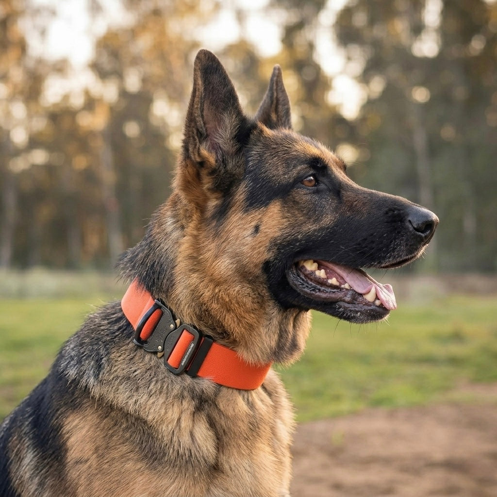 Wide BioThane collar for German Shepherds