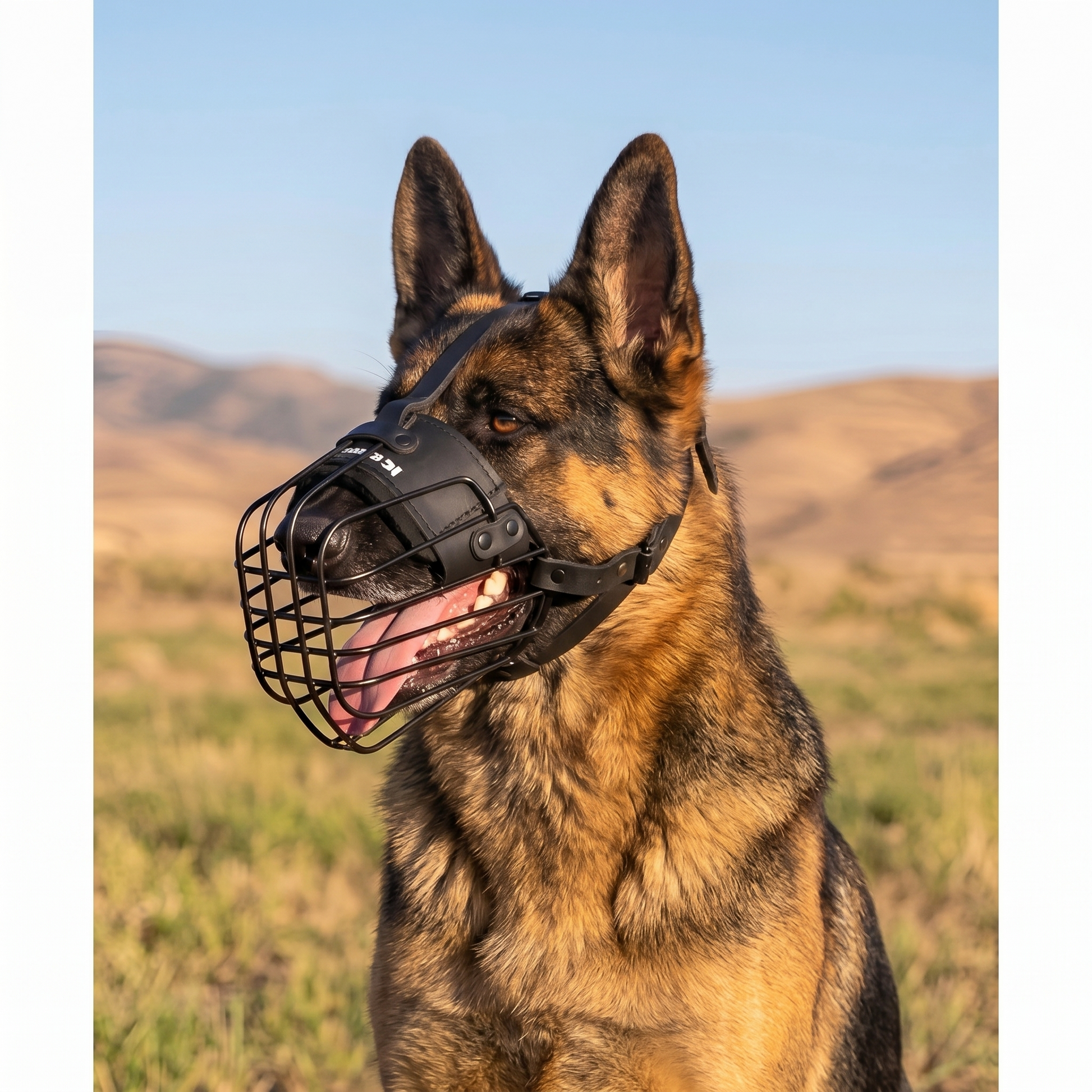 Advanced 3D metal wire muzzle for German Shepherds