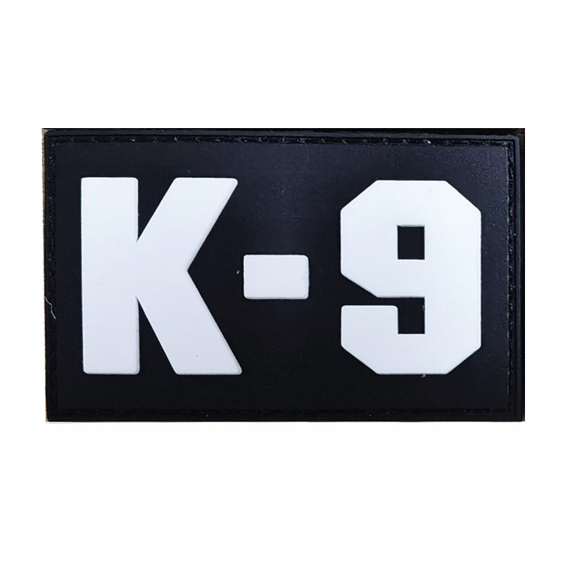 K-9 black and white reflective patch