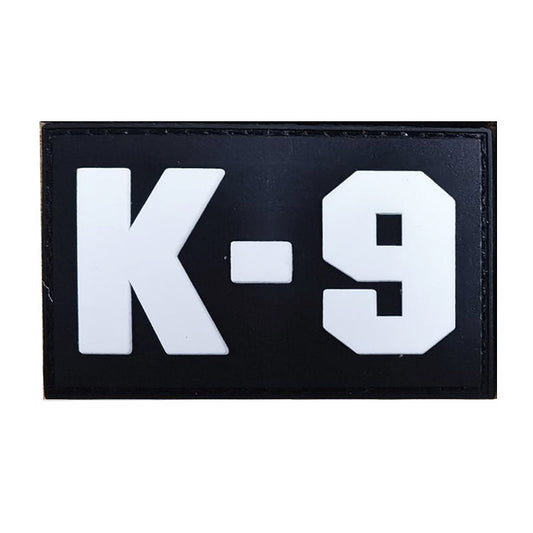 K-9 black and white reflective patch