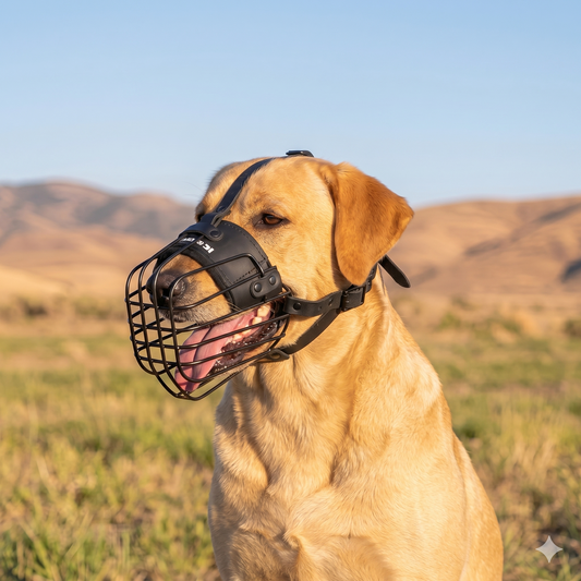 Metal wire muzzle for Labrador