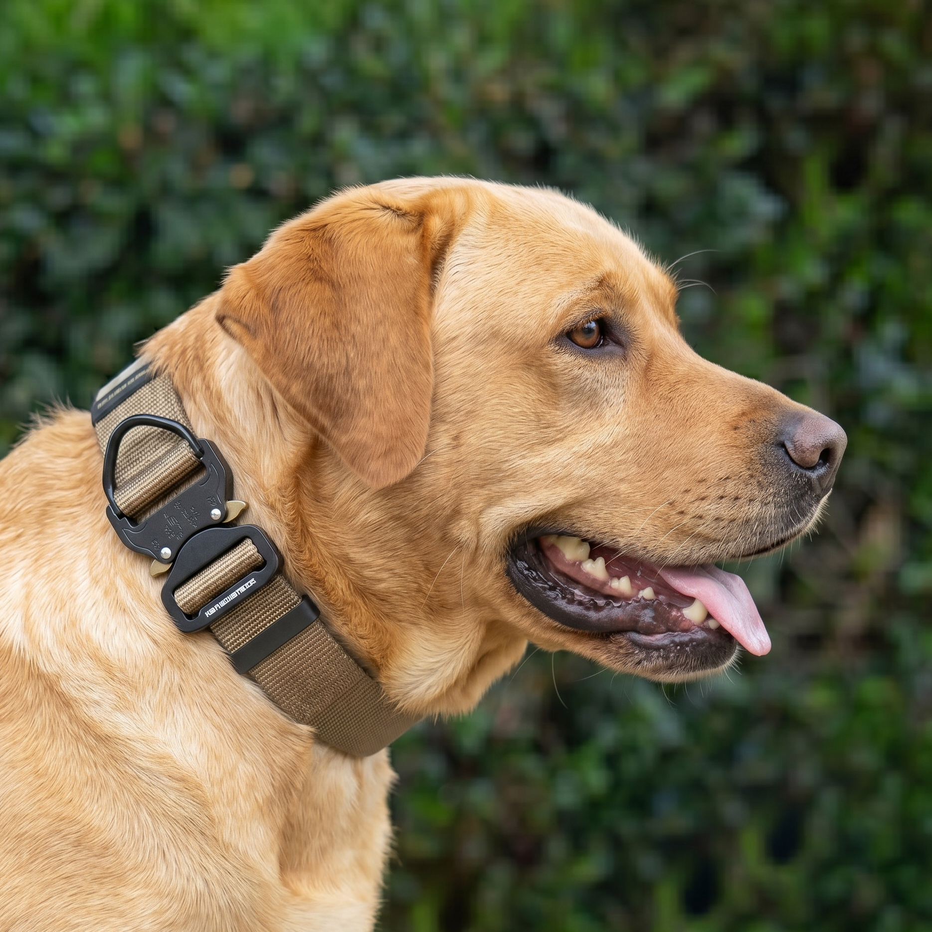 Labrador nylon collar with heavy-duty metal buckle