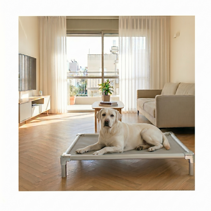 Chew-proof elevated dog bed