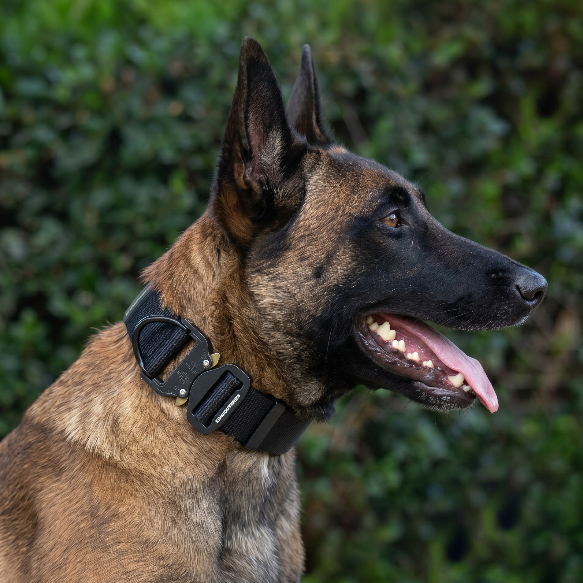 Tactical nylon collar for Belgian Malinois