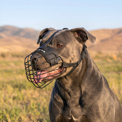 3D metal wire muzzle for Pit Bull