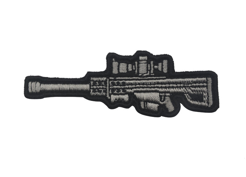 Die-cut rifle patch for tactical gear