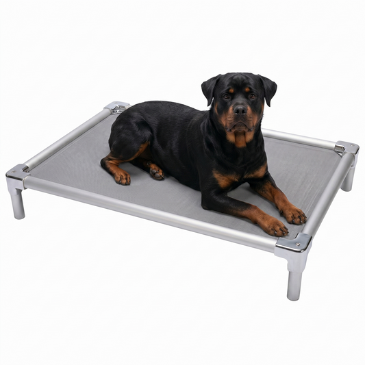 Orthopedic aluminum elevated bed for Rottweiler