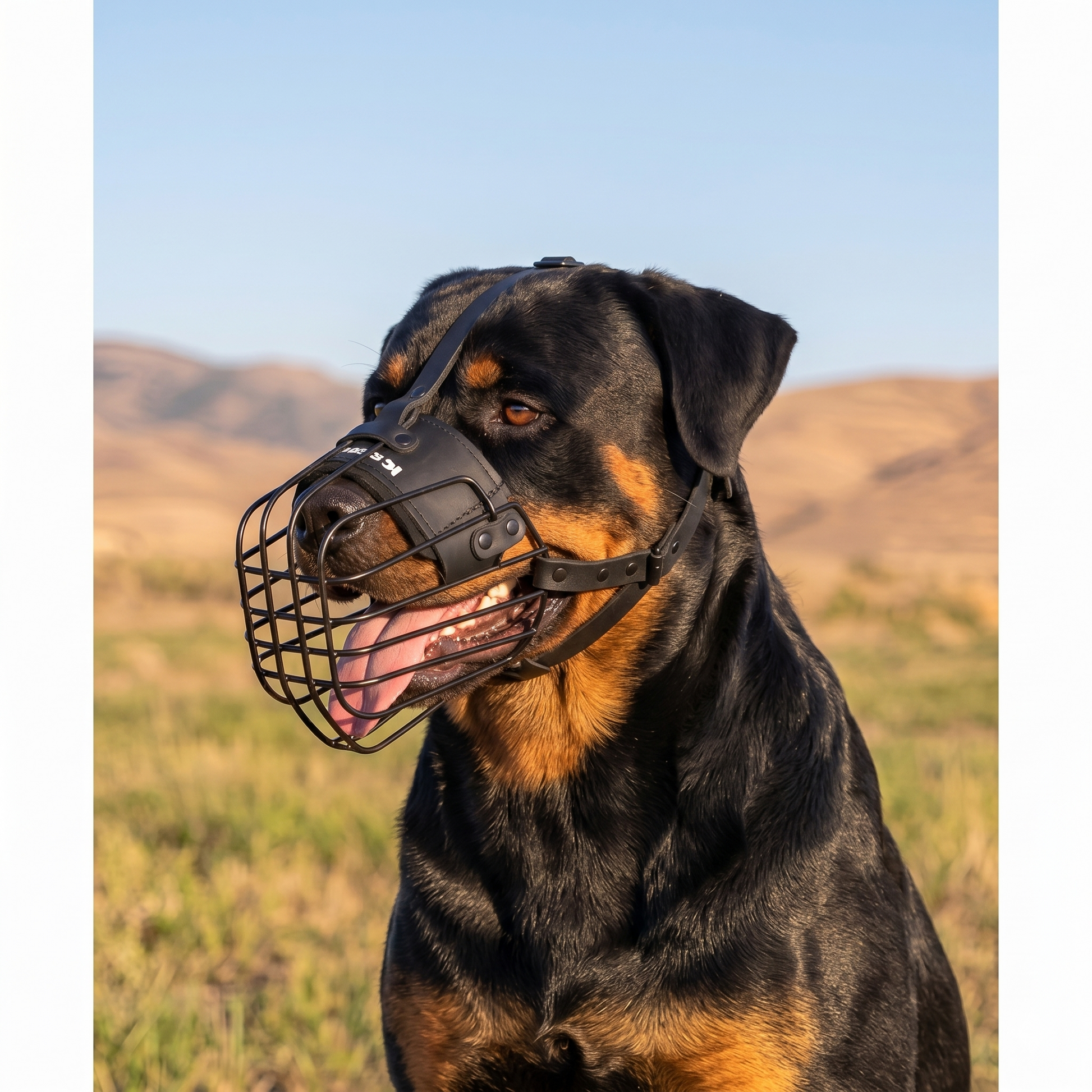 3D metal wire muzzle for Rottweiler