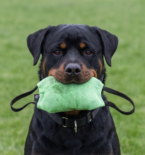 Professional bite pillow for Rottweiler