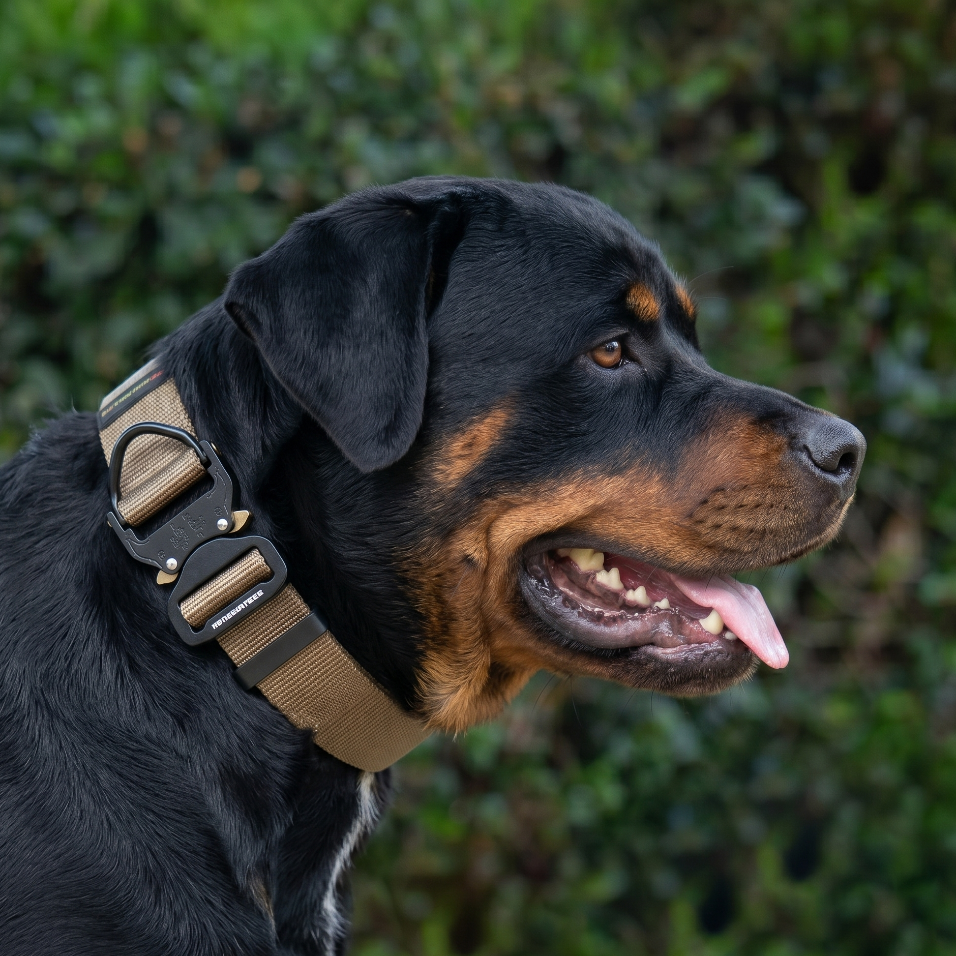 Tactical nylon collar for Rottweiler