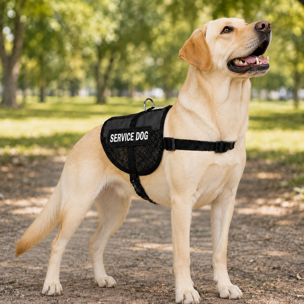 Service dog vest for Labradors - black