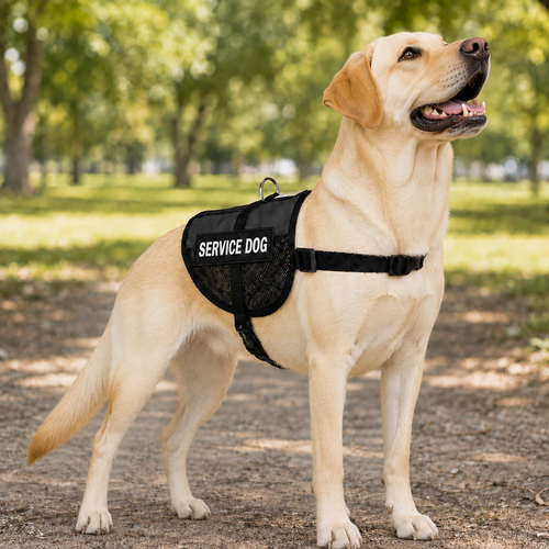 Service dog vest for Labradors - black