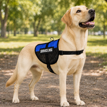 Service dog vest for Labradors - blue