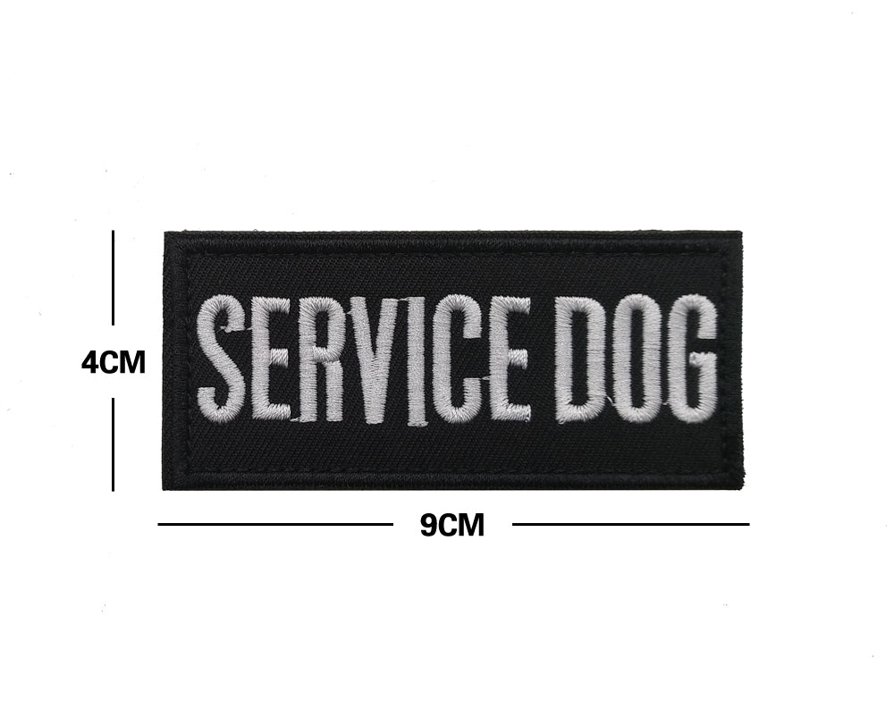 SERVICE DOG patch 9 x 4 cm with hook and loop back
