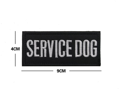 SERVICE DOG patch 9 x 4 cm with hook and loop back