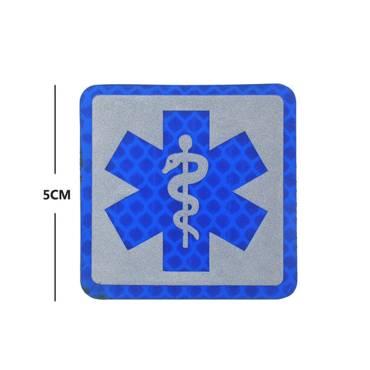 Star of Life blue reflective patch 5 x 5 cm