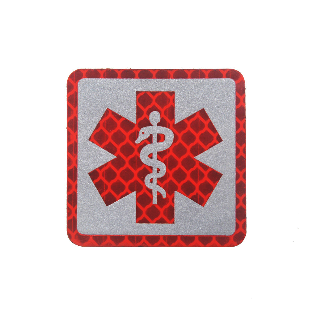 Star of Life red reflective patch 5 x 5 cm