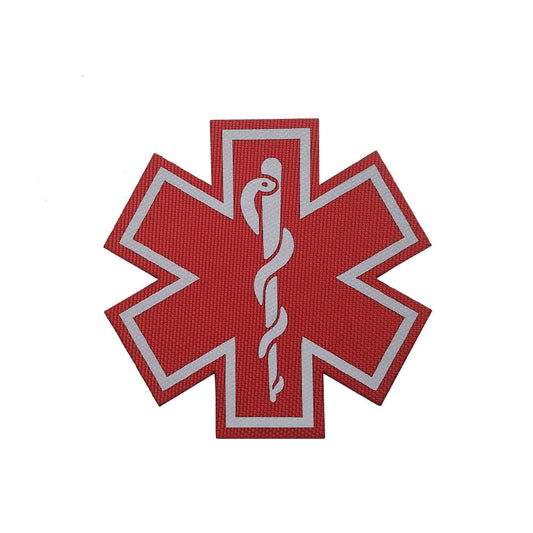 Star of Life patch red with white border, die-cut