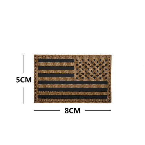 USA flag patch coyote tan 8 x 5 cm